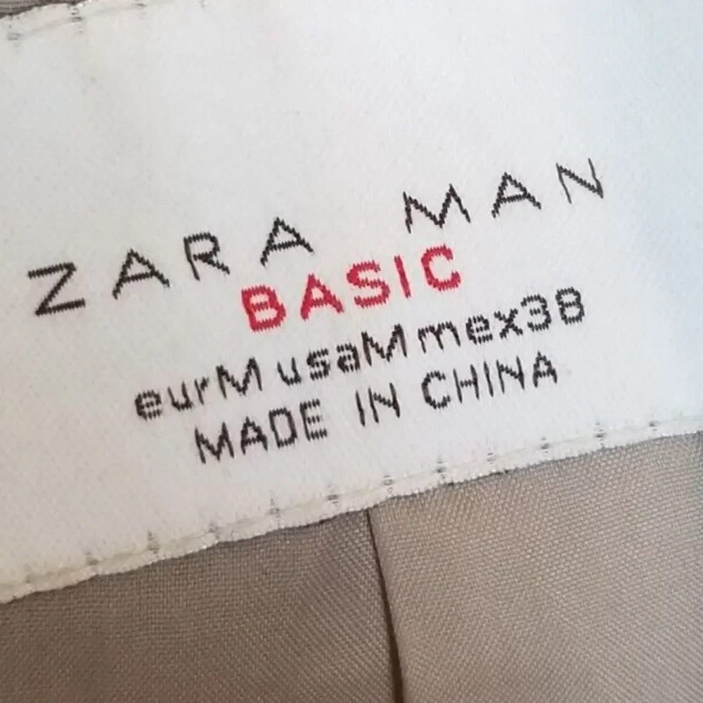 Zara Men's Full Zip Jacket Size M Snap Minimalist Preppy Weekend Vibes Casual